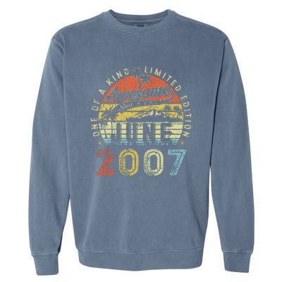 16 Year Old Awesome Since June 2007 16th Birthday (1) Garment-Dyed Sweatshirt