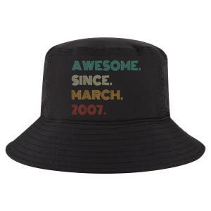 16 Years Old Awesome Since March 2007 16th Birthday Cool Comfort Performance Bucket Hat