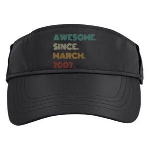 16 Years Old Awesome Since March 2007 16th Birthday Adult Drive Performance Visor