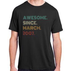 16 Years Old Awesome Since March 2007 16th Birthday Adult ChromaSoft Performance T-Shirt