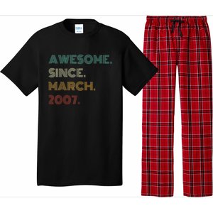 16 Years Old Awesome Since March 2007 16th Birthday Pajama Set