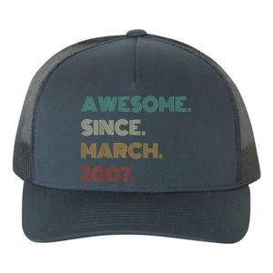 16 Years Old Awesome Since March 2007 16th Birthday Yupoong Adult 5-Panel Trucker Hat