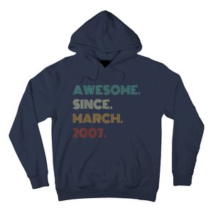 16 Years Old Awesome Since March 2007 16th Birthday Hoodie