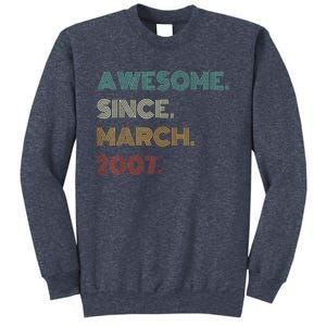 16 Years Old Awesome Since March 2007 16th Birthday Sweatshirt