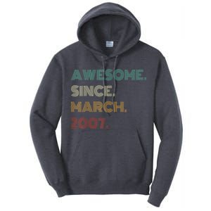 16 Years Old Awesome Since March 2007 16th Birthday Tall Hoodie