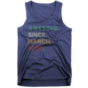 16 Years Old Awesome Since March 2007 16th Birthday Tank Top