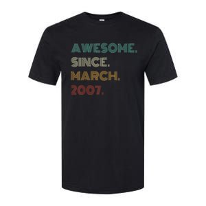 16 Years Old Awesome Since March 2007 16th Birthday Softstyle CVC T-Shirt