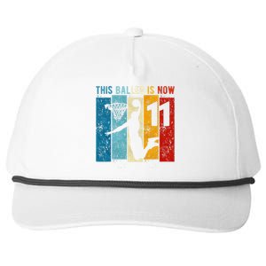 11 Year Old Basketball 11th Birthday Boy Snapback Five-Panel Rope Hat