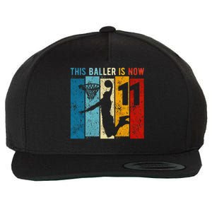 11 Year Old Basketball 11th Birthday Boy Wool Snapback Cap