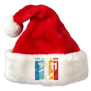 11 Year Old Basketball 11th Birthday Boy Premium Christmas Santa Hat