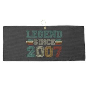 16 Years Old Legend Since 2007 16th Birthday Large Microfiber Waffle Golf Towel