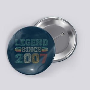 16 Years Old Legend Since 2007 16th Birthday Button