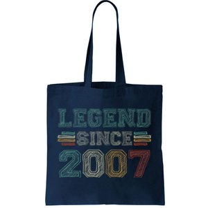 16 Years Old Legend Since 2007 16th Birthday Tote Bag