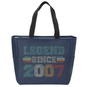 16 Years Old Legend Since 2007 16th Birthday Zip Tote Bag