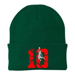 10 Year Old 10th Basketball Birthday Partytheme Year Old 10 Knit Cap Winter Beanie