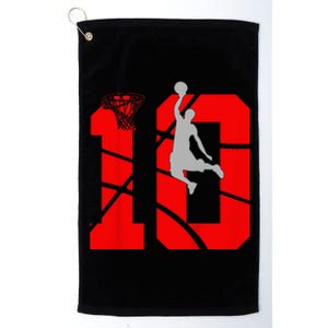 10 Year Old 10th Basketball Birthday Partytheme Year Old 10 Platinum Collection Golf Towel