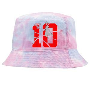 10 Year Old 10th Basketball Birthday Partytheme Year Old 10 Tie-Dyed Bucket Hat