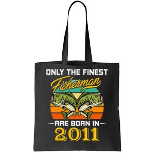 11 Years Old Fisherman Born In 2011 Cute 11th Birthday Tote Bag