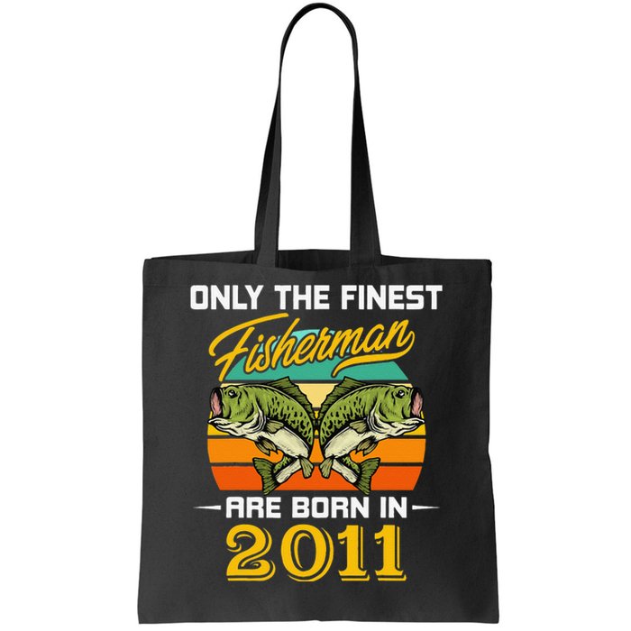 11 Years Old Fisherman Born In 2011 Cute 11th Birthday Tote Bag