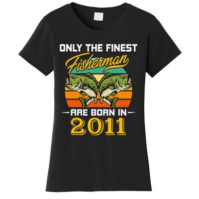 11 Years Old Fisherman Born In 2011 Cute 11th Birthday Women's T-Shirt