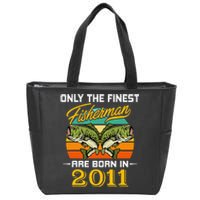 11 Years Old Fisherman Born In 2011 Cute 11th Birthday Zip Tote Bag