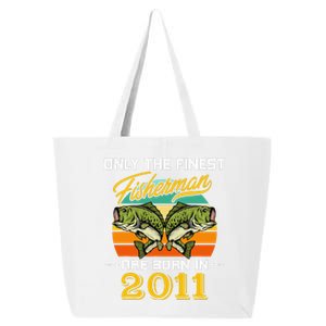 11 Years Old Fisherman Born In 2011 Cute 11th Birthday 25L Jumbo Tote