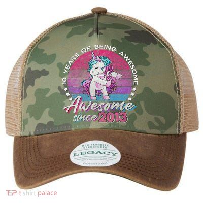 10 Years Old Flossing Unicorn Gifts 10th Birthday Party Legacy Tie Dye Trucker Hat