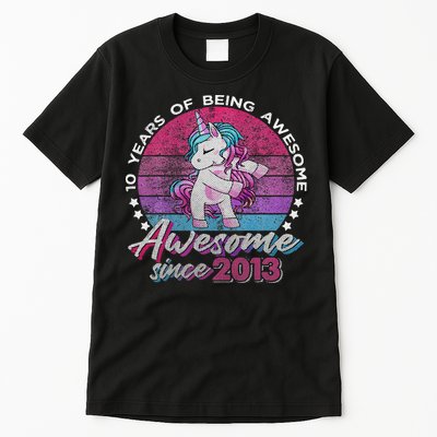10 Years Old Flossing Unicorn Gifts 10th Birthday Party Tall T-Shirt