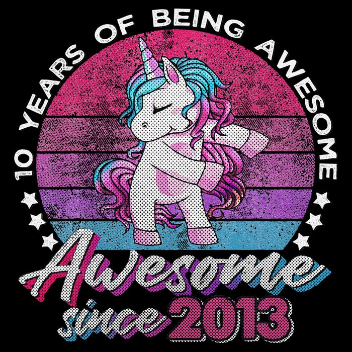 10 Years Old Flossing Unicorn Gifts 10th Birthday Party Flat Bill Trucker Hat