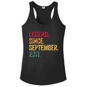 11 Years Old Legend Since September 2011 11th Birthday Gift Ladies PosiCharge Competitor Racerback Tank