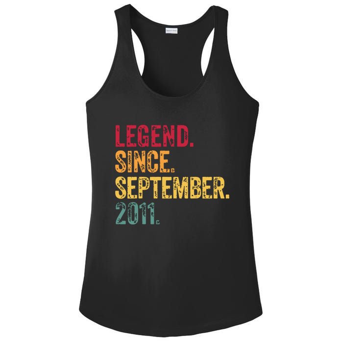 11 Years Old Legend Since September 2011 11th Birthday Gift Ladies PosiCharge Competitor Racerback Tank