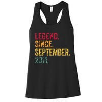 11 Years Old Legend Since September 2011 11th Birthday Gift Women's Racerback Tank