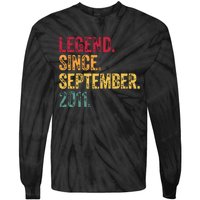 11 Years Old Legend Since September 2011 11th Birthday Gift Tie-Dye Long Sleeve Shirt