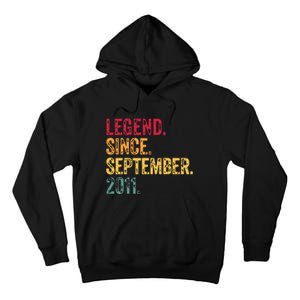 11 Years Old Legend Since September 2011 11th Birthday Gift Tall Hoodie