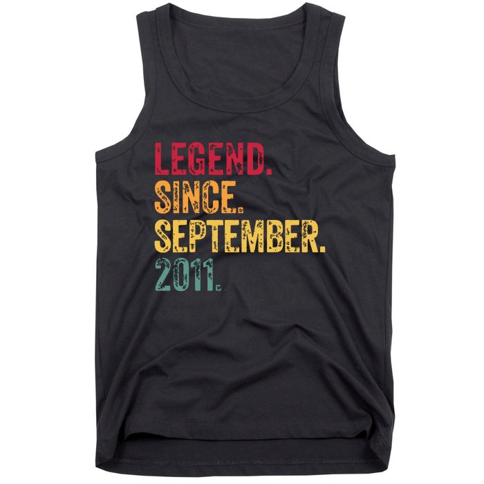 11 Years Old Legend Since September 2011 11th Birthday Gift Tank Top