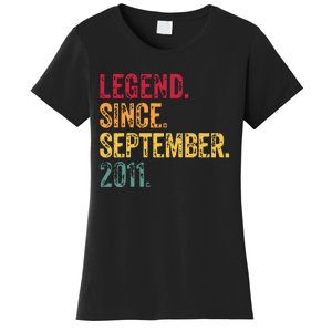 11 Years Old Legend Since September 2011 11th Birthday Gift Women's T-Shirt