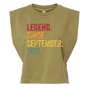 11 Years Old Legend Since September 2011 11th Birthday Gift Garment-Dyed Women's Muscle Tee