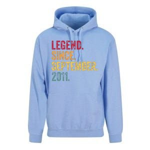 11 Years Old Legend Since September 2011 11th Birthday Gift Unisex Surf Hoodie