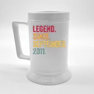 11 Years Old Legend Since September 2011 11th Birthday Gift Beer Stein