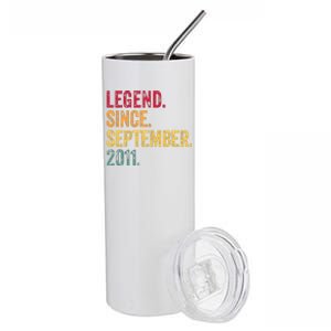 11 Years Old Legend Since September 2011 11th Birthday Gift Stainless Steel Tumbler