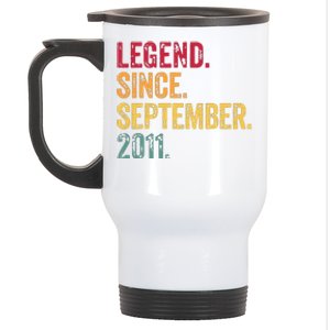 11 Years Old Legend Since September 2011 11th Birthday Gift Stainless Steel Travel Mug