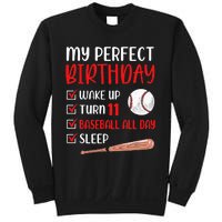 11 Year Old Baseball Birthday Party 11th Boy Eleven Player Sweatshirt