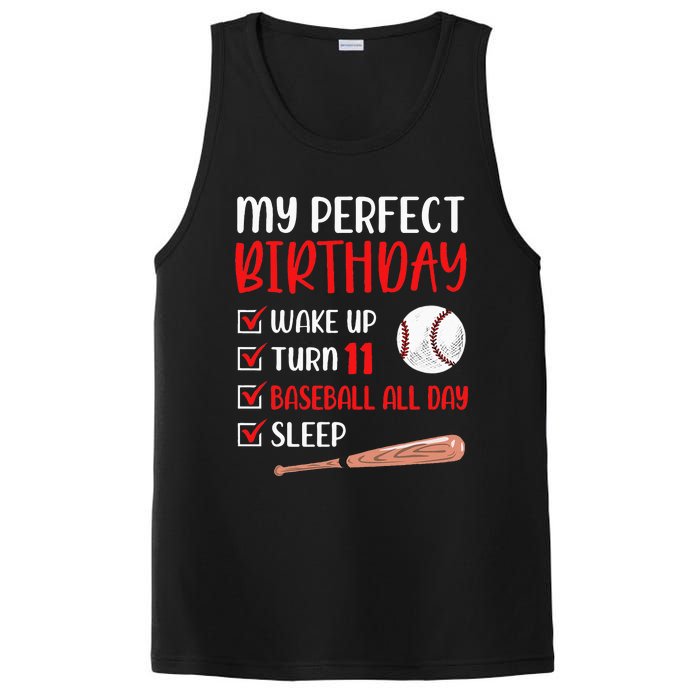 11 Year Old Baseball Birthday Party 11th Boy Eleven Player PosiCharge Competitor Tank