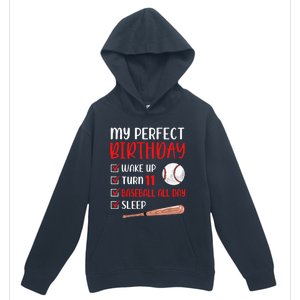 11 Year Old Baseball Birthday Party 11th Boy Eleven Player Urban Pullover Hoodie