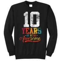 10 Years Of Being Awesome Gifts 10 Years Old 10th Birthday Sweatshirt