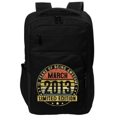 10 Years Old Gifts Vintage March 2013 10th Birthday Gift Impact Tech Backpack