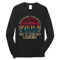 17 Year Old Gifts Vintage 2008 Limited Edition 17th Birthday Long Sleeve Shirt