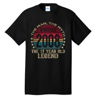 17 Year Old Gifts Vintage 2008 Limited Edition 17th Birthday Tall T-Shirt