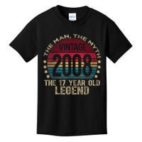 17 Year Old Gifts Vintage 2008 Limited Edition 17th Birthday Kids T-Shirt