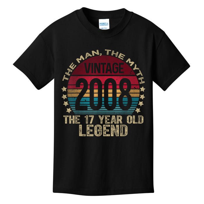 17 Year Old Gifts Vintage 2008 Limited Edition 17th Birthday Kids T-Shirt